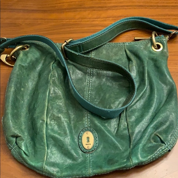Fossil | Bags | Fossil Green Leather 